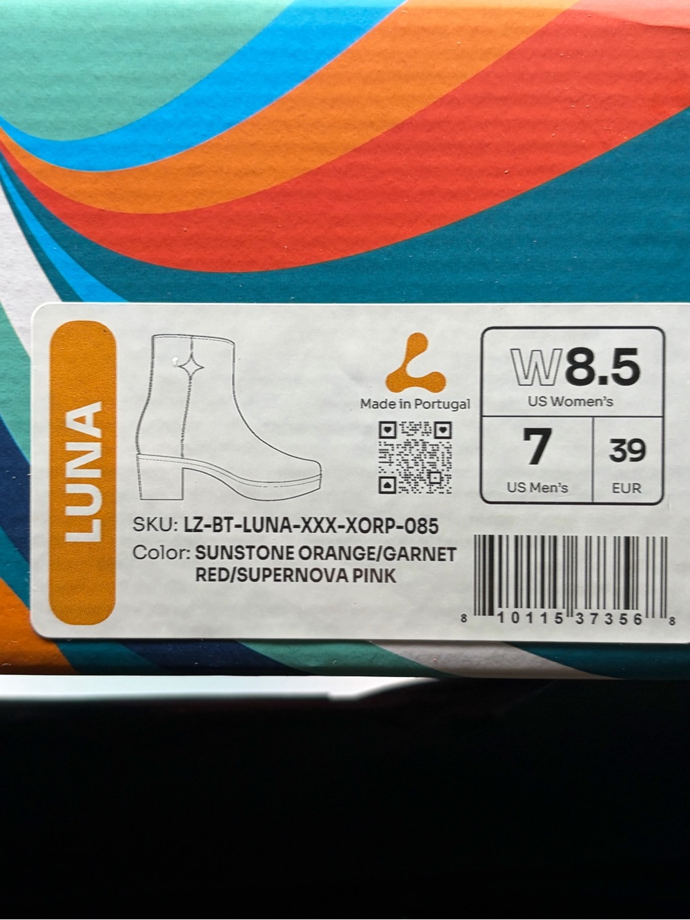 Colorblock Suede Ankle Boots - Red, Orange & Pink - Picture 12 of 12